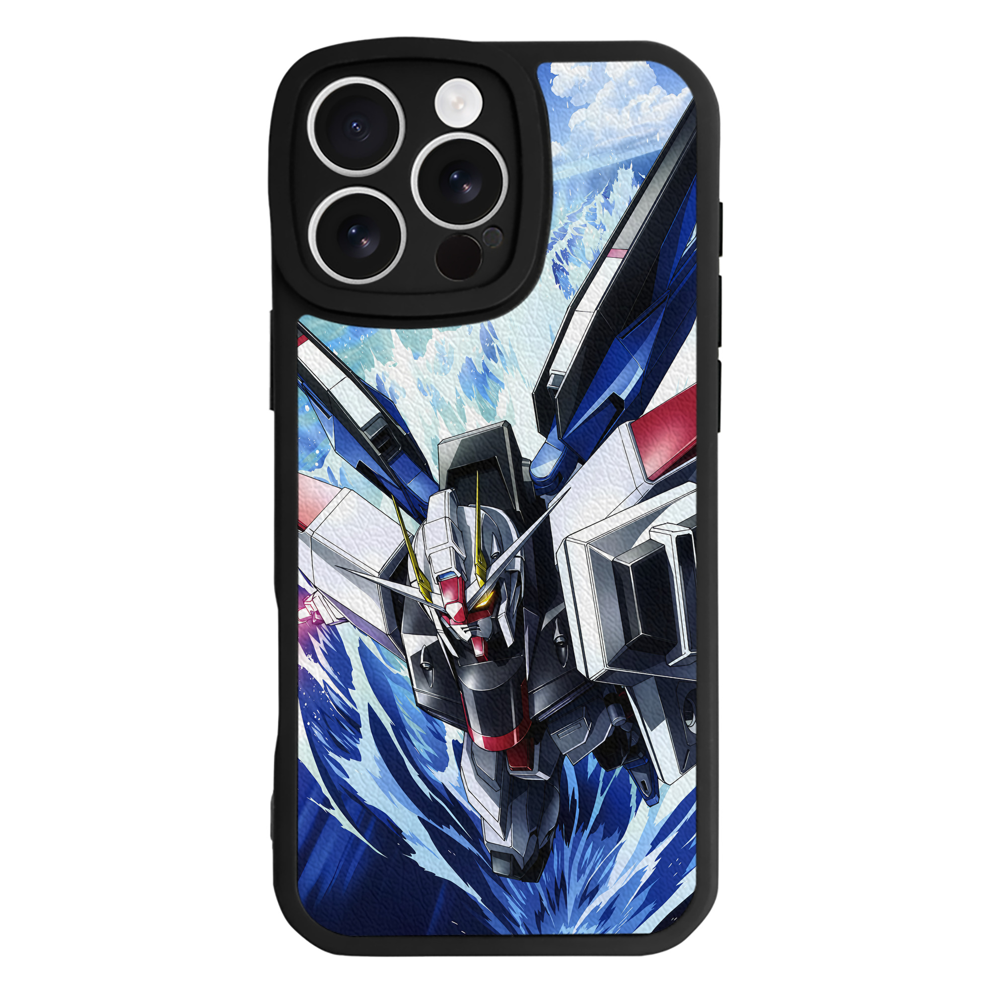 （画像用） 機動戦士ガンダム Mobile Suit Gundam 【iPhone 16シリーズ対応】シリコンスマホケース（レザー調） 材質：シリコン
